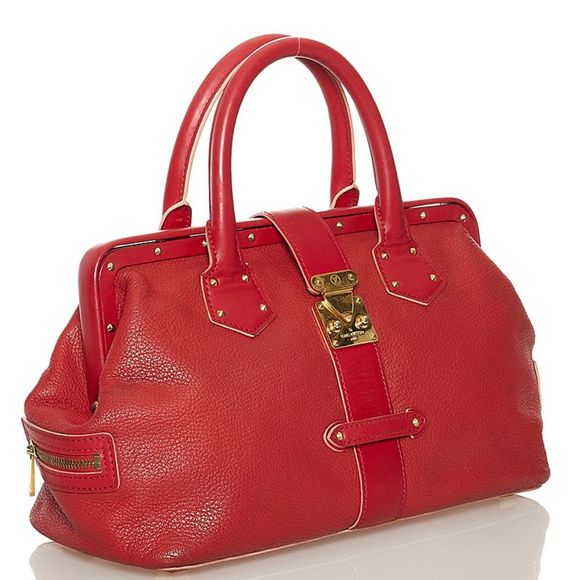 Louis Vuitton Angenieux Suhari Leather Geranium Red PM Handbag - Picture 2 of 8